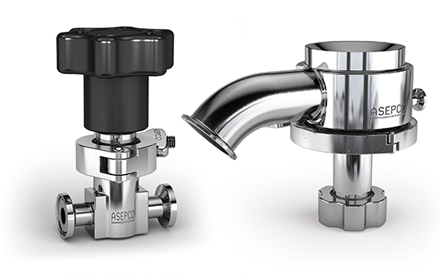 Zawory przeponow o wysokiej czystości ASEPCO